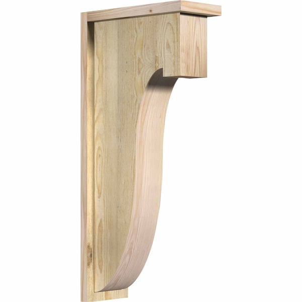 Ekena Millwork Del Monte Rough Sawn Corbel w/Backplate, Douglas Fir, 6"W x 14"D x 30"H COR06X14X30DEL01RDF - main